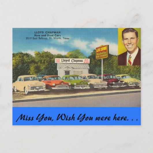 Carte Postale Texas, Lloyd Chapman Auto, Fort Worth (Devant)
