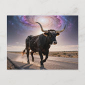 Carte Postale Texas Longhorn on the Highway (Devant)