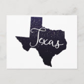 Carte postale Texas Night Stars State Shape (Devant)