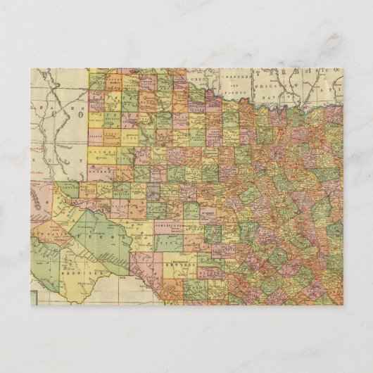 Carte Postale Texas par Rand McNally (Devant)