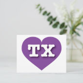 Carte Postale Texas Purple Heart - J'aime TX (Debout devant)