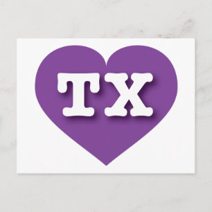 Carte Postale Texas Purple Heart - J'aime TX