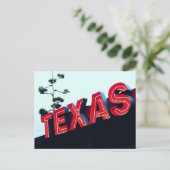 Carte Postale Texas Red Neon Lights USA Amérique (Debout devant)