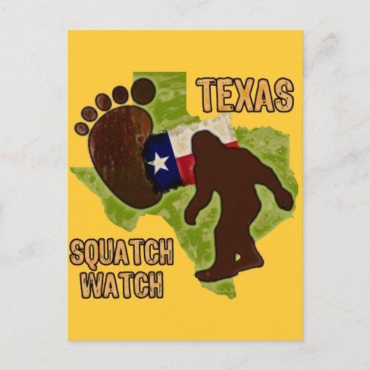 Carte Postale Texas Squatch Watch (Devant)