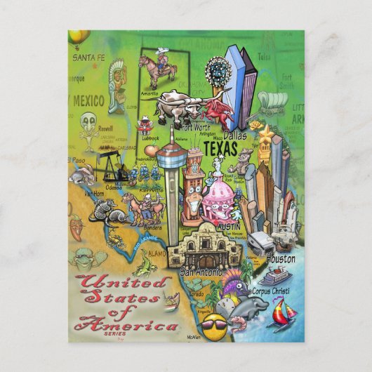 Carte Postale Texas USA (Devant)