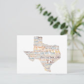 Carte Postale Texas USA Slang Word Art Map (Debout devant)