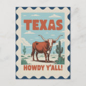 Carte Postale Texas USA Vintage Travel (Devant)