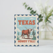 Carte Postale Texas USA Vintage Travel (Debout devant)