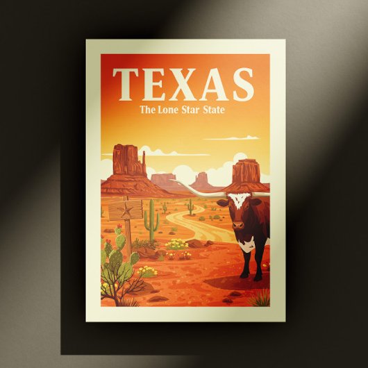 Carte Postale Texas vintage
