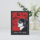 Carte postale Texte Art déco (Debout devant)