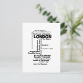 Carte Postale Texte Art "Londres" (Debout devant)