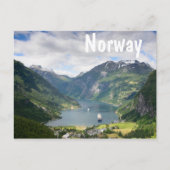 Carte postale texte blanc Geirangerfjord (Devant)