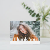 Carte Postale Texte blanc moderne diplôme photo merci (Debout devant)