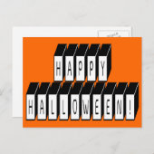 Carte Postale Texte bloc Halloween (Devant / Derrière)