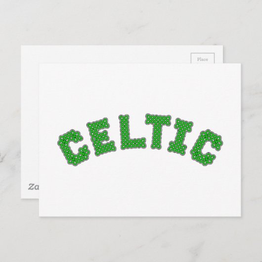 Carte Postale Texte celtique (Devant / Derrière)