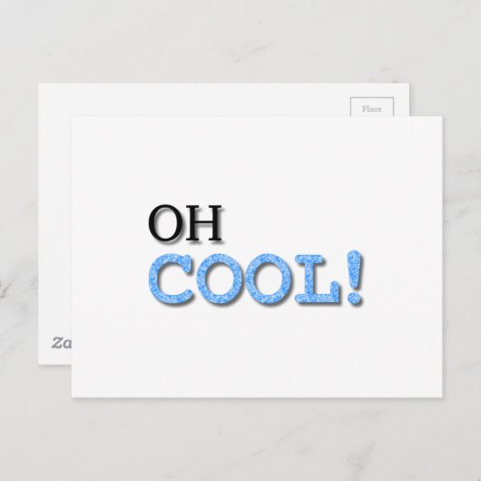 Carte Postale Texte Cool (Devant / Derrière)