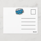 Carte Postale Texte de bande dessinée bleu clair - Joyeux Annive (Dos)