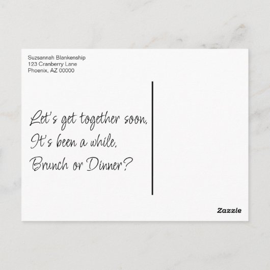 Carte Postale Texte de couverture drôle Photo d'oiseau (Dos)