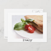 Carte postale texte de la cuisine italienne (Devant / Derrière)