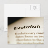 Carte Postale Texte de l'évolution sur la page (Devant / Derrière)