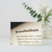 Carte Postale Texte de l'évolution sur la page (Debout devant)