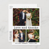 Carte Postale Texte de Machine à Écrire Moderne Tendance 3 Photo (Devant / Derrière)