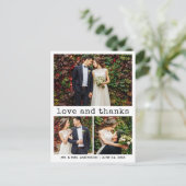 Carte Postale Texte de machine à écrire tendance moderne 3 Photo (Debout devant)