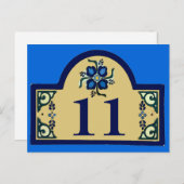 Carte Postale Texte de modification des numéros de maison (Devant / Derrière)