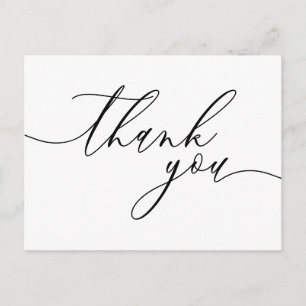 Carte Postale Texte de script de remerciement Photo personnalisé