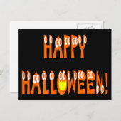 Carte Postale Texte de squash d'Halloween (Devant / Derrière)