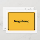 Carte Postale Texte de Stadtschild für eigenen (Devant / Derrière)