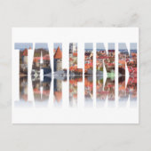 Carte Postale Texte de Tallinn composé de vue sur la vieille vil (Devant)