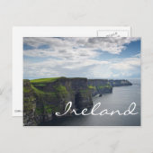 Carte postale texte des falaises de Moher en Irlan (Devant / Derrière)