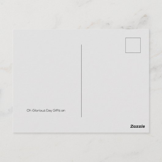 Carte Postale Texte drôle de chat (Dos)