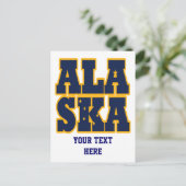 Carte Postale Texte du drapeau de l'État de l'Alaska (Debout devant)