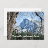 Carte Postale Texte du Parc national de Yosemite, photo de Half  (Devant / Derrière)