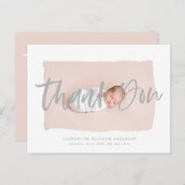 Carte Postale Texte du script merci faire-part de naissance (Devant / Derrière)