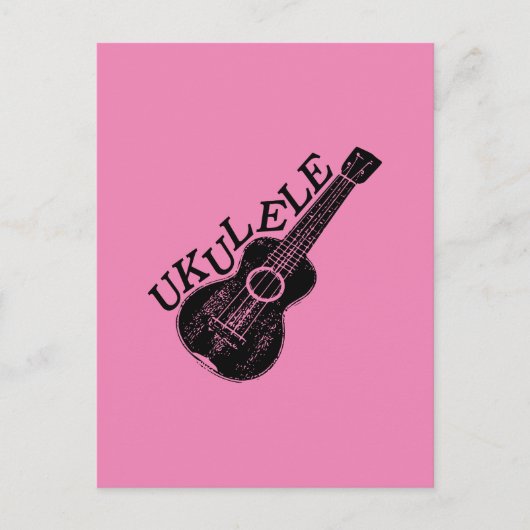 Carte Postale Texte Et Image Ukulele (Devant)
