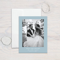 Texte et photo bleu poudre | MERCI MARIAGE