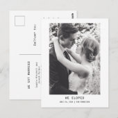 Carte Postale Texte et photo simple et élégant | FAIRE-PART MARI (Devant / Derrière)
