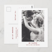 Carte Postale Texte et photo simple et élégant | FAIRE-PART MARI (Devant / Derrière)