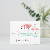 Carte postale texte Flamingo Ocean Trio 3 (Debout devant)