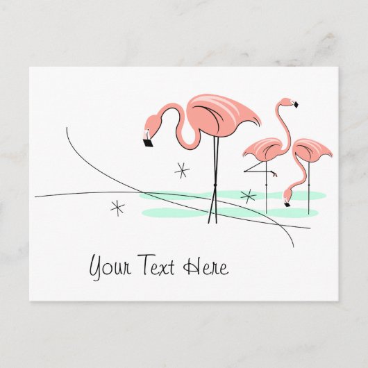 Carte postale texte Flamingo Ocean Trio 3 (Devant)