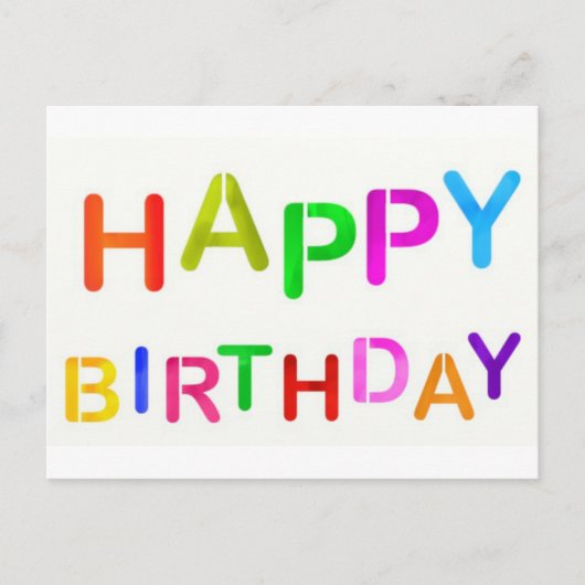 Carte Postale Texte Joyeux Anniversaire Ludique (Devant)