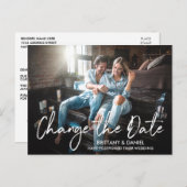 Carte Postale Texte manuscrit Brush Script Modifier La Date Phot (Devant / Derrière)