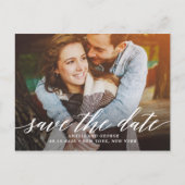 Carte Postale Texte Moderne ÉDITABLE COULEUR Enregistrer la Date (Devant)