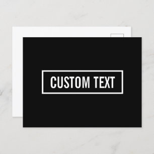 Carte Postale Texte modifiable moderne dans le cadre style logo 
