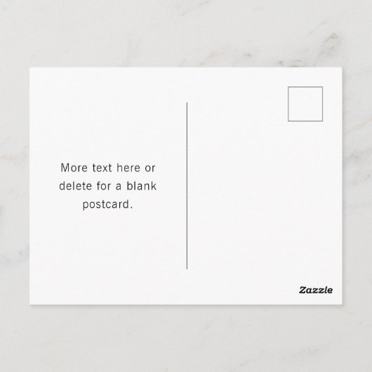 Carte Postale Texte modifiable moderne dans le cadre style logo (Dos)