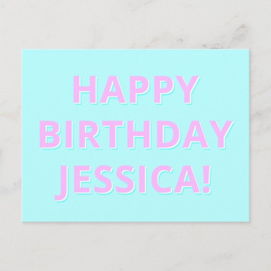 Carte Postale Texte personnalisable Joyeux Anniversaire à tout n (Devant)