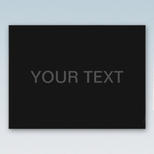 Carte Postale Texte personnalisable   Noir Moderne Gras & Gris F